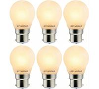 SYLVANIA G45 Mini Globe LED Light Bulbs, B22, 4.5W, 470 Lumens, Warm White 2700K- 6 Pack