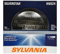 SYLVANIA H6024 SilverStar High Performance Halogen Sealed Beam Headlight (7" Round) PAR56, (Contains 1 Bulb), White (H6024ST.BX)