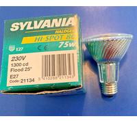 Sylvania Halogen Lamp Hi-Spot 80 230V 75W E27 25° 1300cd Dimmable [EEK: G]