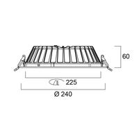 Sylvania LED downlight Insaver Slim, Ø 22.5 cm, 840, DALI
