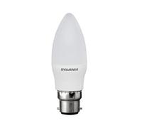 SYLVANIA LED Light Bulb, Frosted Finish, Candle Shape, B22 Cap, 25W Equivalent Wattage, 250 Lumens, Warm White Colour (2700K), Non Dimmable. for All Rooms in The House