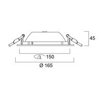 Sylvania LED recessed light Start, IP54, 830, Ø 15 cm, DALI