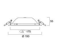 Sylvania LED recessed light Start, IP54, 830, Ø 17.5 cm, DALI