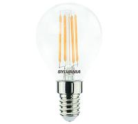 SYLVANIA Mini Globe LED Light Bulbs, Clear, E14, 5W, 470 Lumens, 40W Equivalent, Warm White 2700K - 4 Pack
