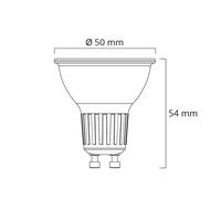 Sylvania reflector LED bulb, GU10, 2 W, 3,000 K, 360 lm, dimmable
