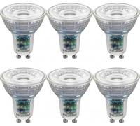 SYLVANIA RefLED Platinum GU10 LED Light Bulb, Dimmable, 2.2W, 350 Lumens, Ultra Efficient Energy Class B, Ultra Long 50,000 Hour Life, Warm White 3000k - 6 Pack