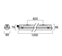 Sylvania Resisto 1200 moisture-proof light, 20W, 840, HF sensor