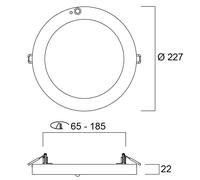 Sylvania Start 5-in-1 LED downlight recessed/surface-mounted PIR