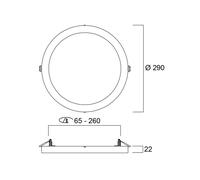 Sylvania START 5in1 LED ceiling light, white, Ø 29 cm, CCT, dimmable