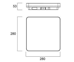 Sylvania Start Surface LED ceiling lamp 28cm x 28cm