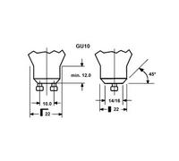 Sylvania SUPERIA RETRO ES50 GU10 LED bulb, 3.7 W, 930, 345 lm, 36°