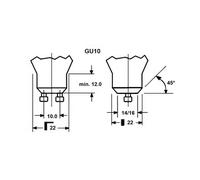 Sylvania SUPERIA RETRO ES50 GU10 LED bulb, 4.8 W, 940, 475 lm, 36°