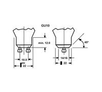 Sylvania SUPERIA RETRO ES50 LED bulb, GU10 4.8W 930 450lm dimmable