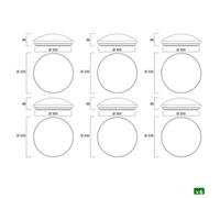 Sylvania Sylcircle Led Round Ceiling Light 18W 1550 Lumens Ip54 Dualtone Flush Mount - Pack Of 6