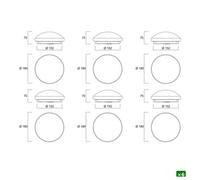 Sylvania Sylcircle Led Round Ceiling Light 6W 520 Lumens Ip54 Dualtone Flush Mount - Pack Of 6
