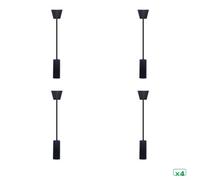 Sylvania Sylpendant Decorative Metal Pendant Light Black E27 Lampholder Ceiling Light - Pack Of 4