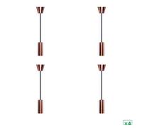 Sylvania Sylpendant Decorative Metal Pendant Light Copper E27 Lampholder Ceiling Light - Pack Of 4