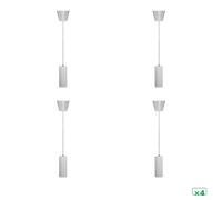 Sylvania Sylpendant Decorative Metal Pendant Light White E27 Lampholder Ceiling Light - Pack Of 4