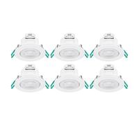 Sylvania Sylspot IP65 Fixed LED Spotlight Warm White 500lm - Pack of 6