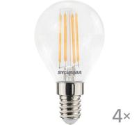 Sylvania Toledo Clear Retro Ball Warm White E14 4.5W Led Bulb - 4 Pack