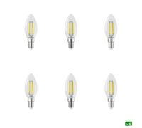 Sylvania Toledo Platinum Rt Led Filament Candle Light Bulb E14 485 Lumens Warm White 2700K - Pack Of 6