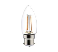 Box of 6 Sylvania LED Candle Filament Clear 4.5W = 40 Watt 2700K BC 27280 [EEK: A++]