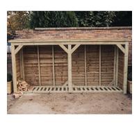 sylvania wooden garden log store in natural