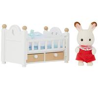 Sylvanian Families 5017 Chocolate Bunny Baby with Cot Doll's House Playset Multi-Coloured