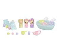 Sylvanian Families 5707 Triplets Baby Bathtime Set - Doll Playset And Vehicle