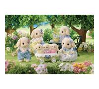 Sylvanian Families - 5735 Flora Rabbit Family - Dollhouse Playsets, ['Blue', 'Checkered']