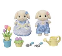 Sylvanian Families - 5736 Blossom Gardening Set -Flora Rabbit Sister & Brother- Dollhouse Playsets