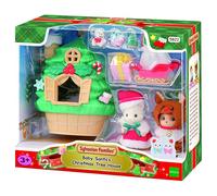 Sylvanian Families Baby Santa's Christmas Tree House Playset Role Play 3+