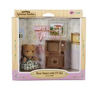 Sylvanian Families Bear Sister with TV Set (5143)