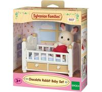Sylvanian Families 5017 Chocolate Bunny Baby with Cot Doll's House Playset Multi-Coloured