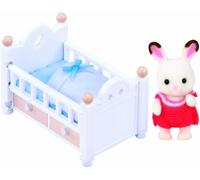 Sylvanian Families Chocolate Rabbit Baby Set (Baby Bed)