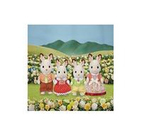 EPOCH Sylvanian Families Plastic Chocolate Rabbit Family, Multicolor