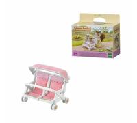 Sylvanian Families Double Pushchair - dollhouse furniture 4533, Pink