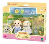 Sylvanian Families - 5736 Blossom Gardening Set -Flora Rabbit Sister & Brother- Dollhouse Playsets