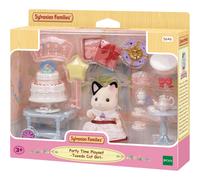 Sylvanian Families Party Time Playset -Tuxedo Cat Girl-dollhouse playset 5646