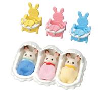 Sylvanian Families Triplets Care Set Chocolate Rabbit Babies Playset 3+