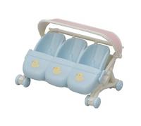 Sylvanian Families Triplets Stroller, - dollhouse playset L5533, Blue