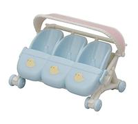 Sylvanian Families Triplets Stroller, - dollhouse playset L5533, Blue