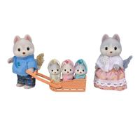 Sylvanian Families Husky Family 5 Figures Playset and Snow Sled