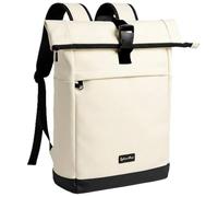 Sylvanthos Waterproof Backpack, Laptop Backpack for Men and Women with Anti-Theft Zipper, Expandable 18-25L, Rains Backpacks for Work,School, Business Trips - White