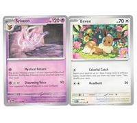 Sylveon & Eevee 022/064 Shrouded Fable Pokemon 2 Card Lot