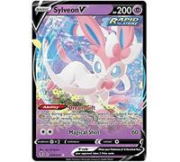 Sylveon V 074/203 Ultra Rare Pokemon Card (SWSH Evolving Skies) + 1x TitanCards® Toploader