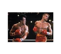 Sylvester Stallone And Dolph Lundgren in Rocky IV Fighting PosterCanvas Poster Decorative Painting Canvas Wall Posters And Art Picture Print Modern Family Bedroom Decor Posters 08x12inch(20x30cm)