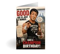 Sylvester Stallone Inspired Birthday Cards A5 with Envelopes - For Rocky, Rambo & Action Movie Fans