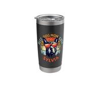Sylvia Best Dog Mom Ever Funny Custom Personalized Name Stainless Steel Insulated Tumbler