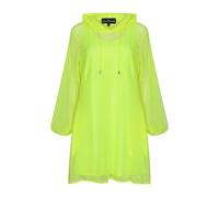 Sylvia Piechulla Aphrodite Neon Lime Holiday Resort Midi Dress With Hoodie Inclusive Plus Size Short Version - Size UK 12/ US 8 - Neon Lime